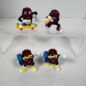 California Raisins PVC Figures Lot of‎ 4 Vintage 1988 Applause Collectible Toys